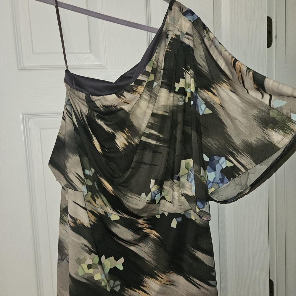 Jessica Simpson One Shoulder Black Multicolor Dress - Picture 2 of 3